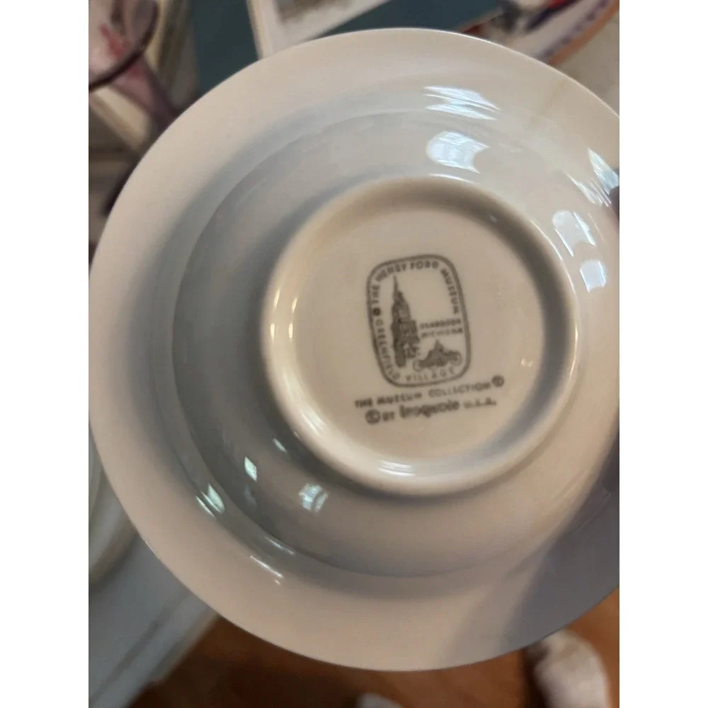 Blue & White Iroquois Clinton Inn Cereal Bowls Set of 4 Henry Ford Museum 6